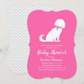 Cavalier King Charles Spaniel Dog Baby shower Girl Kaart (Voorkant / Achterkant)