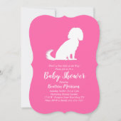 Cavalier King Charles Spaniel Dog Baby shower Girl Kaart (Voorkant)