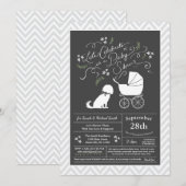 Cavalier King Charles Spaniel Dog Baby shower Kaart (Voorkant / Achterkant)