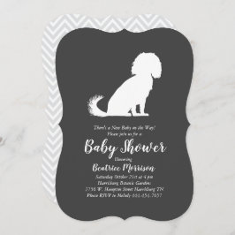 Cavalier King Charles Spaniel Dog Baby shower Kaart
