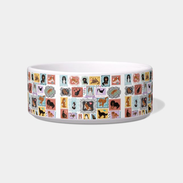 Cavalier King Charles Spaniel Dog Bowl Voerbakje (Voorkant)