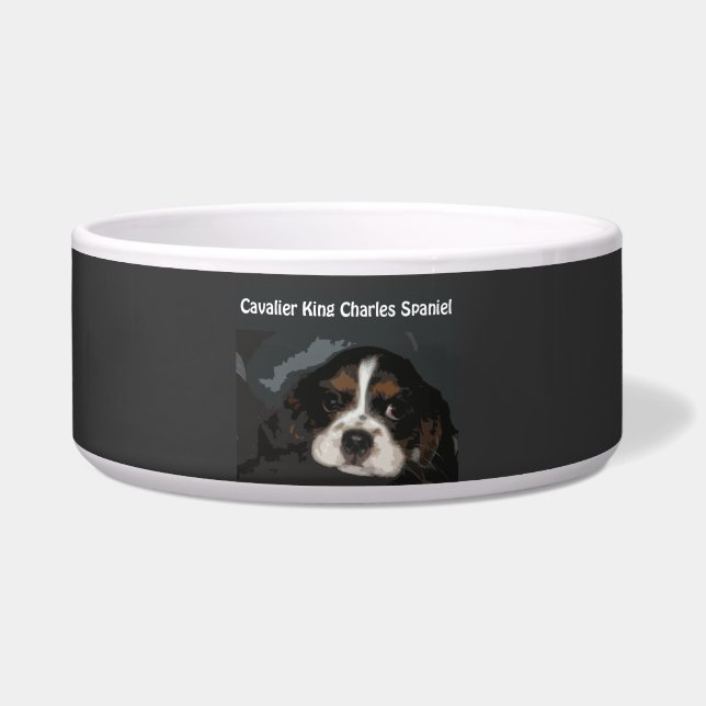 Cavalier King Charles Spaniel Dog Bowl Voerbakje (Voorkant)