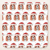Cavalier King Charles Spaniel Dog Breed Christmas Kartonnen Onderzetters (Voorkant)