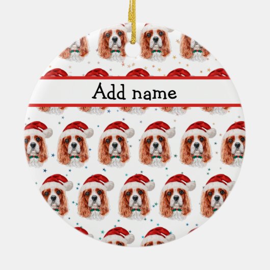 Cavalier King Charles Spaniel Dog Breed Christmas Keramisch Ornament (Achterkant)