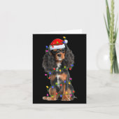 Cavalier King Charles Spaniel Dog Christmas Lights Kaart (Voorkant)