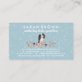 Cavalier King Charles Spaniel Dog Flower Pattern Visitekaartje (Achterkant)