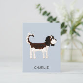 Cavalier King Charles Spaniel Dog gepersonaliseerd Briefkaart (Staand voorkant)