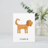 Cavalier King Charles Spaniel Dog gepersonaliseerd Briefkaart (Staand voorkant)
