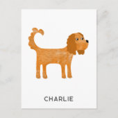 Cavalier King Charles Spaniel Dog gepersonaliseerd Briefkaart (Voorkant)