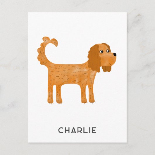 Cavalier King Charles Spaniel Dog gepersonaliseerd Briefkaart (Voorkant)