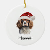 Cavalier King Charles Spaniel Dog gepersonaliseerd Keramisch Ornament (Voorkant)