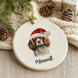 Cavalier King Charles Spaniel Dog gepersonaliseerd Keramisch Ornament
