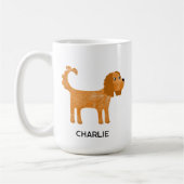 Cavalier King Charles Spaniel Dog gepersonaliseerd Koffiemok (Links)