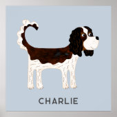 Cavalier King Charles Spaniel Dog gepersonaliseerd Poster (Voorkant)