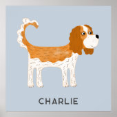 Cavalier King Charles Spaniel Dog gepersonaliseerd Poster (Voorkant)