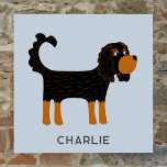 Cavalier King Charles Spaniel Dog gepersonaliseerd Poster<br><div class="desc">Cute Black en Tan Cavalier King Charles Spaniel hondenontwerp om dierenvrienden te laten glimlachen. Originele kunst van Nic Squirrell. Verander de tekst om aan te passen.</div>