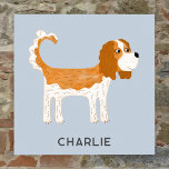Cavalier King Charles Spaniel Dog gepersonaliseerd Poster<br><div class="desc">Cute Blenheim Cavalier King Charles Spaniel hondenontwerp om dierenvrienden te laten glimlachen. Originele kunst van Nic Squirrell. Verander de tekst om aan te passen.</div>