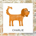 Cavalier King Charles Spaniel Dog gepersonaliseerd Poster<br><div class="desc">Cute Ruby Cavalier King Charles Spaniel hondenontwerp om je te laten glimlachen. Originele kunst van Nic Squirrell. Verander de naam om te personaliseren.</div>