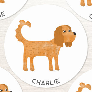 Cavalier King Charles Spaniel Dog gepersonaliseerd Ronde Sticker