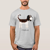 Cavalier King Charles Spaniel Dog gepersonaliseerd T-shirt (Voorkant)