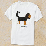 Cavalier King Charles Spaniel Dog gepersonaliseerd T-shirt<br><div class="desc">Cute Black en Tan Cavalier King Charles Spaniel hondenontwerp voor dierenvrienden. Originele kunst van Nic Squirrell. Verander de naam of de tekst om aan te passen.</div>