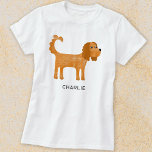 Cavalier King Charles Spaniel Dog gepersonaliseerd T-shirt<br><div class="desc">Cute Ruby Cavalier King Charles Spaniel hondenontwerp voor dierenvrienden. Originele kunst van Nic Squirrell. Verander de naam of de tekst om aan te passen.</div>