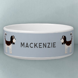 Cavalier King Charles Spaniel Dog gepersonaliseerd Voerbakje