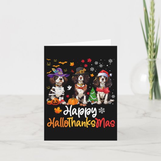Cavalier King Charles Spaniel Dog Halloween Kaart (Voorkant)