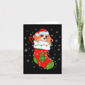 Cavalier King Charles Spaniel Dog in kerstmis Soc Kaart (Voorkant)