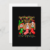 Cavalier King Charles Spaniel Dog in kerstmis Soc Kaart (Voorkant / Achterkant)