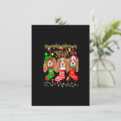 Cavalier King Charles Spaniel Dog in kerstmis Soc Kaart (Staand voorkant)