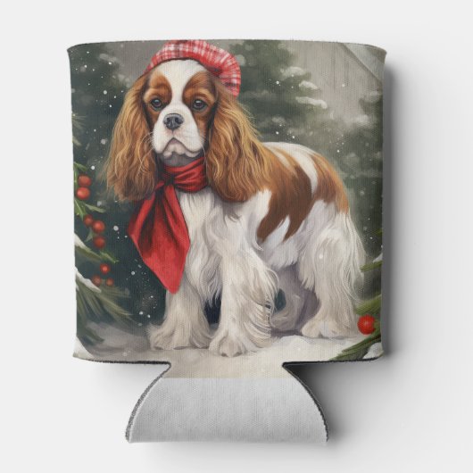 Cavalier King Charles Spaniel Dog Kerstmis Blikjeskoeler (Achterkant)