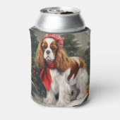 Cavalier King Charles Spaniel Dog Kerstmis Blikjeskoeler (Blikje Achterkant)