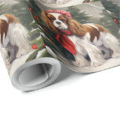 Cavalier King Charles Spaniel Dog Kerstmis Cadeaupapier (Rol Hoek)