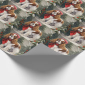 Cavalier King Charles Spaniel Dog Kerstmis Cadeaupapier (Hoek)