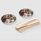 Cavalier King Charles Spaniel Dog Kerstmis Handwaaier (Niet-gemonteerd)