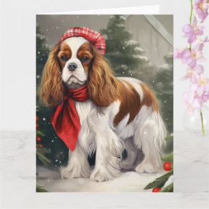 Cavalier King Charles Spaniel Dog Kerstmis Kaart