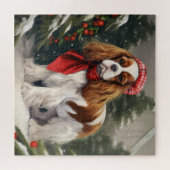 Cavalier King Charles Spaniel Dog Kerstmis Legpuzzel (Horizontaal)