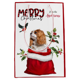 Cavalier King Charles Spaniel Dog Kerstmis Medium Cadeauzakje