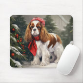 Cavalier King Charles Spaniel Dog Kerstmis Muismat (Met muis)