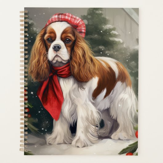 Cavalier King Charles Spaniel Dog Kerstmis Planner (Voorkant)