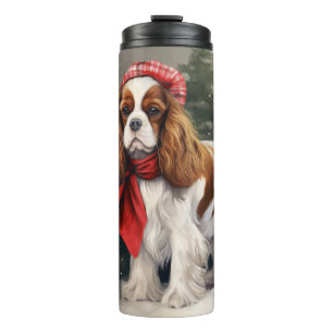 Cavalier King Charles Spaniel Dog Kerstmis Thermosbeker