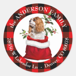 Cavalier King Charles Spaniel Dog Lijst Ronde Sticker