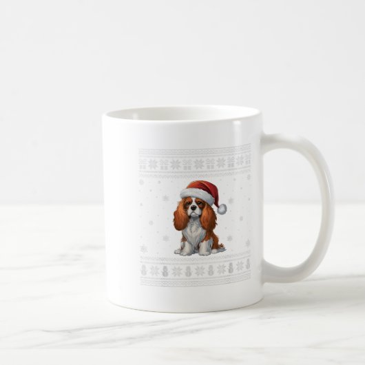 Cavalier King Charles Spaniel Dog Lovers Ugly Xmas Koffiemok (Rechts)