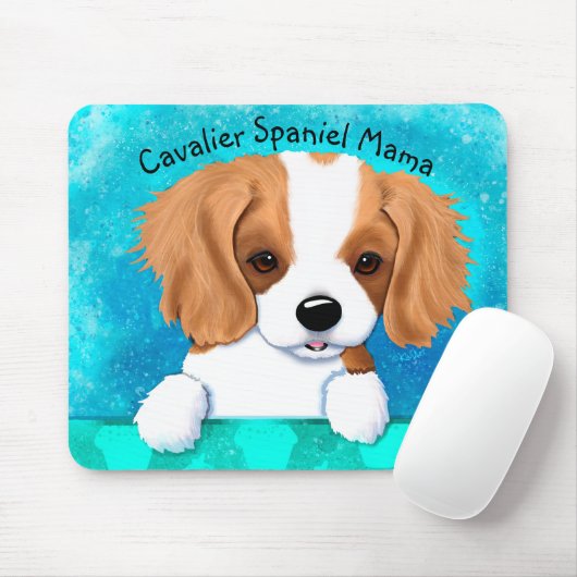 Cavalier King Charles Spaniel Dog Mousepad Muismat (Met muis)