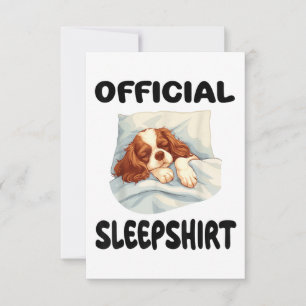 Cavalier King Charles Spaniel Dog Officiële Slaaps Bedankkaart