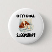 Cavalier King Charles Spaniel Dog Officiële Slaaps Ronde Button 5,7 Cm (Voorkant)