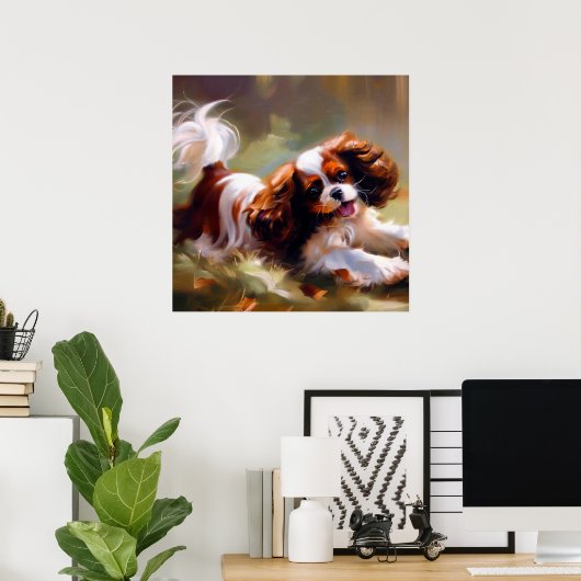 Cavalier King Charles Spaniel Dog Poster (Thuiskantoor)