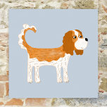Cavalier King Charles Spaniel Dog Poster<br><div class="desc">Cute Blenheim Cavalier King Charles Spaniel hondenontwerp om dierenvrienden te laten glimlachen. Originele kunst van Nic Squirrell.</div>