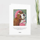 Cavalier King Charles Spaniel Dog Princess ART Kaart (Achterkant)